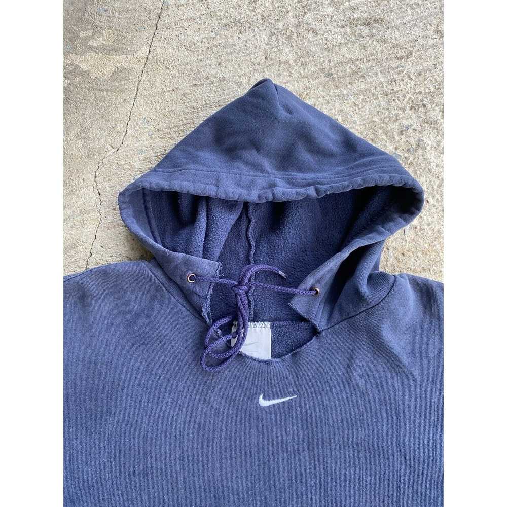 Nike Vtg Y2K NIKE Center Swoosh Check Hoodie Fade… - image 3