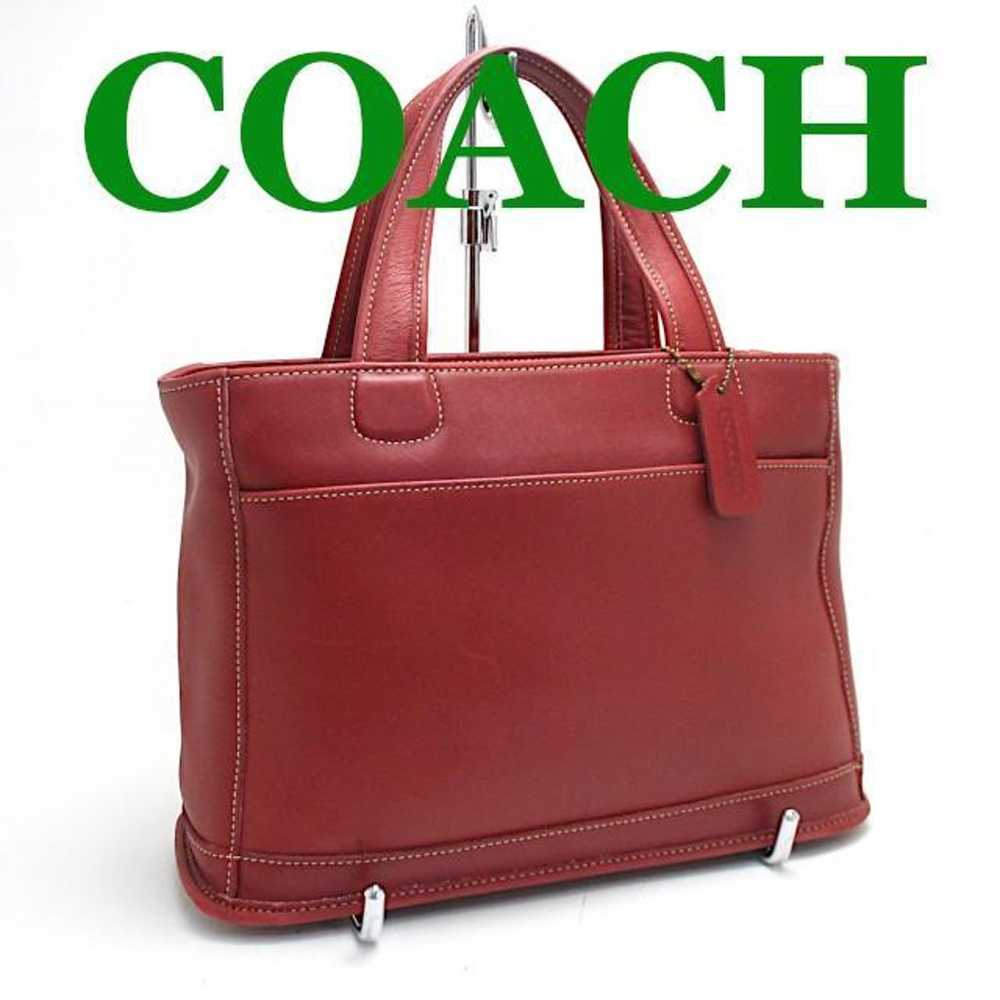 Coach Old Coach Tote Bag Red US-made - image 1