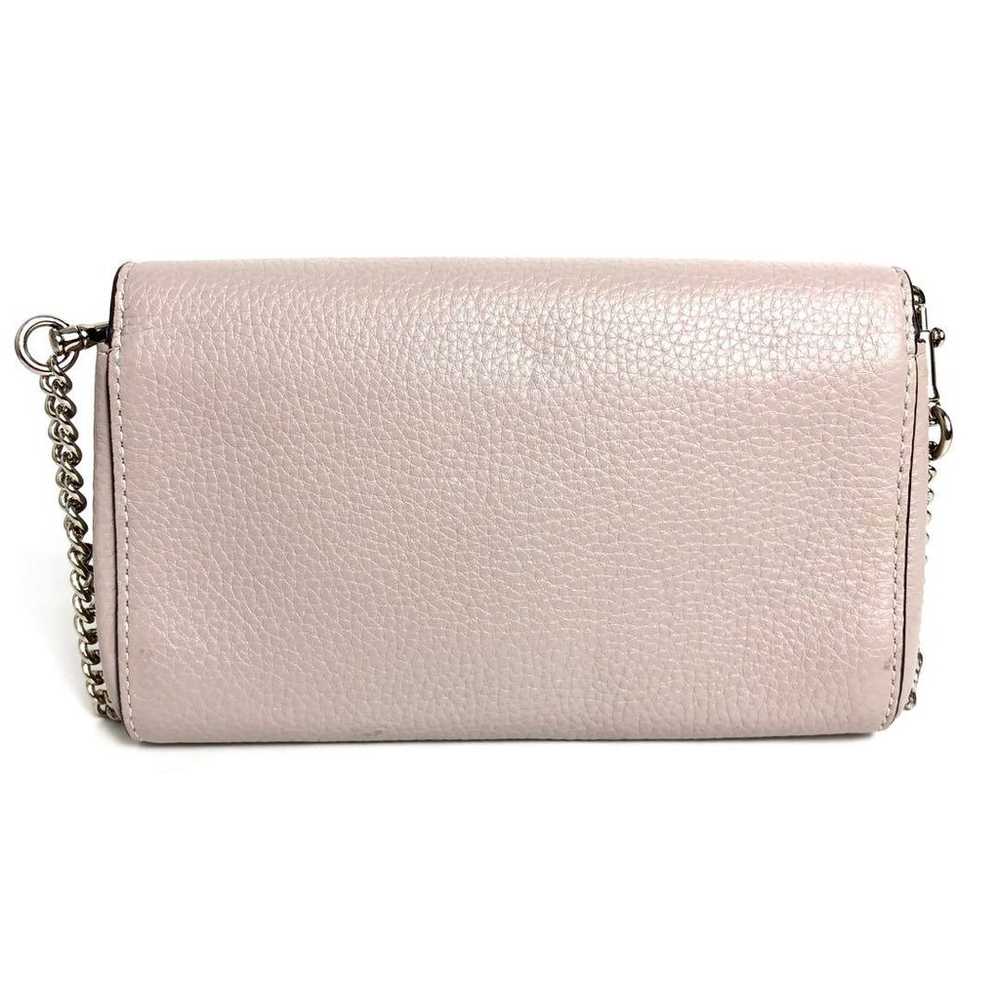 COACH Chain Shoulder Bag Pochette with Studs Leat… - image 2