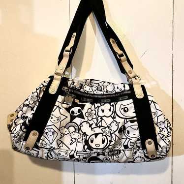 LeSportsac Tokidoki store Multi Black Parachute Hobo Bag