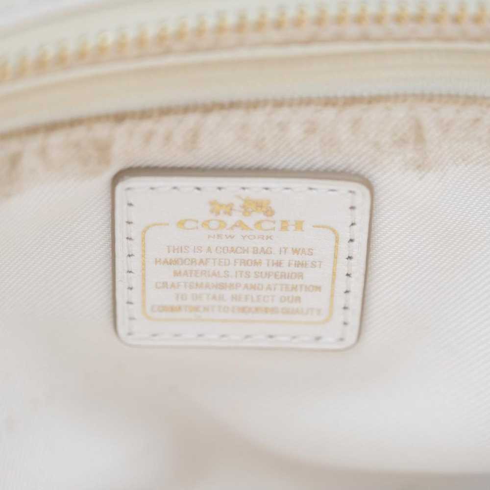 COACH Shoulder Bag Leather White 2Way - image 11