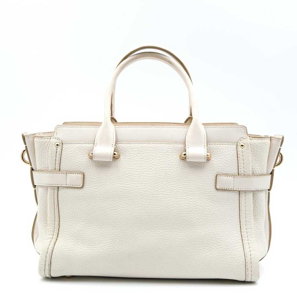 COACH Shoulder Bag Leather White 2Way - image 2