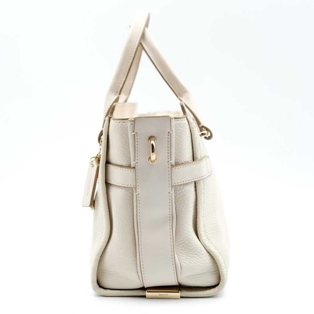 COACH Shoulder Bag Leather White 2Way - image 3