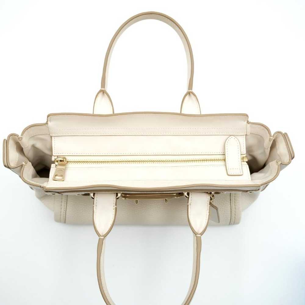 COACH Shoulder Bag Leather White 2Way - image 6