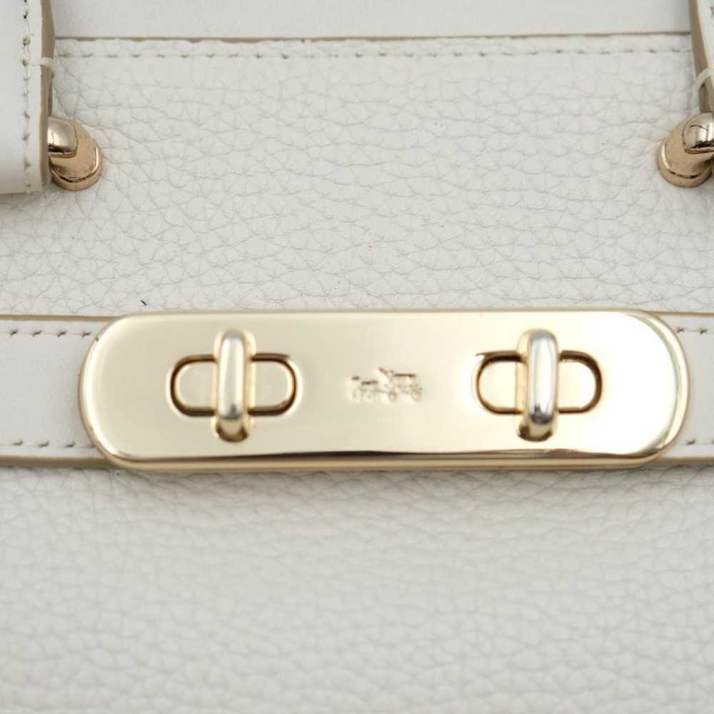 COACH Shoulder Bag Leather White 2Way - image 8