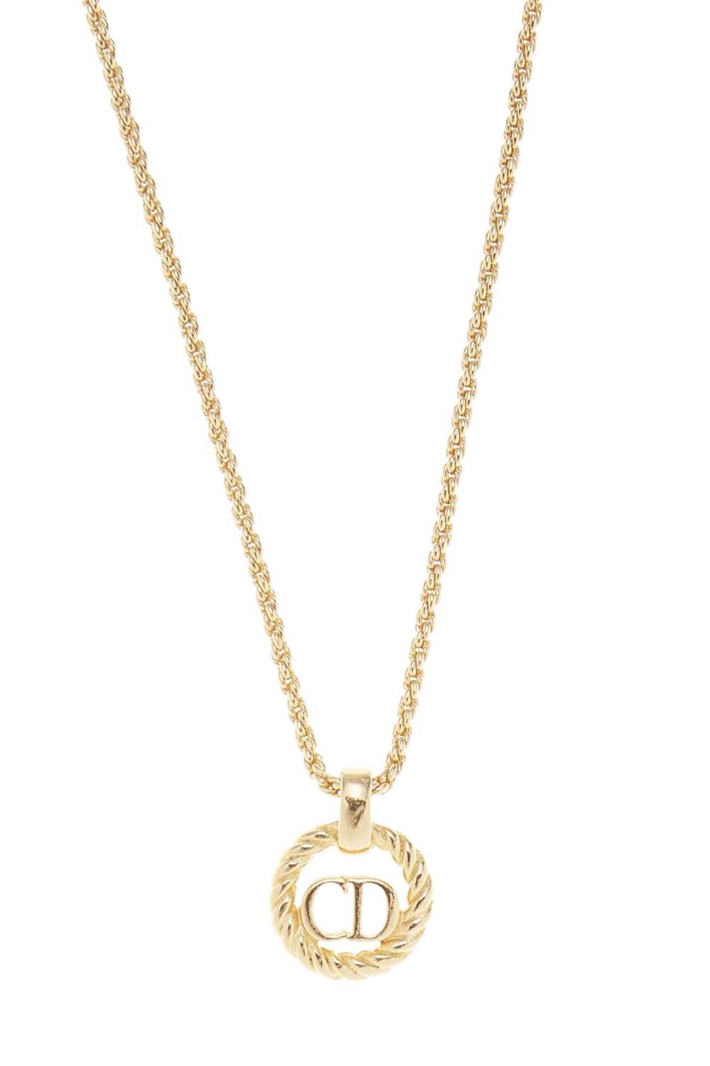 Gold 'CD' Necklace - image 2