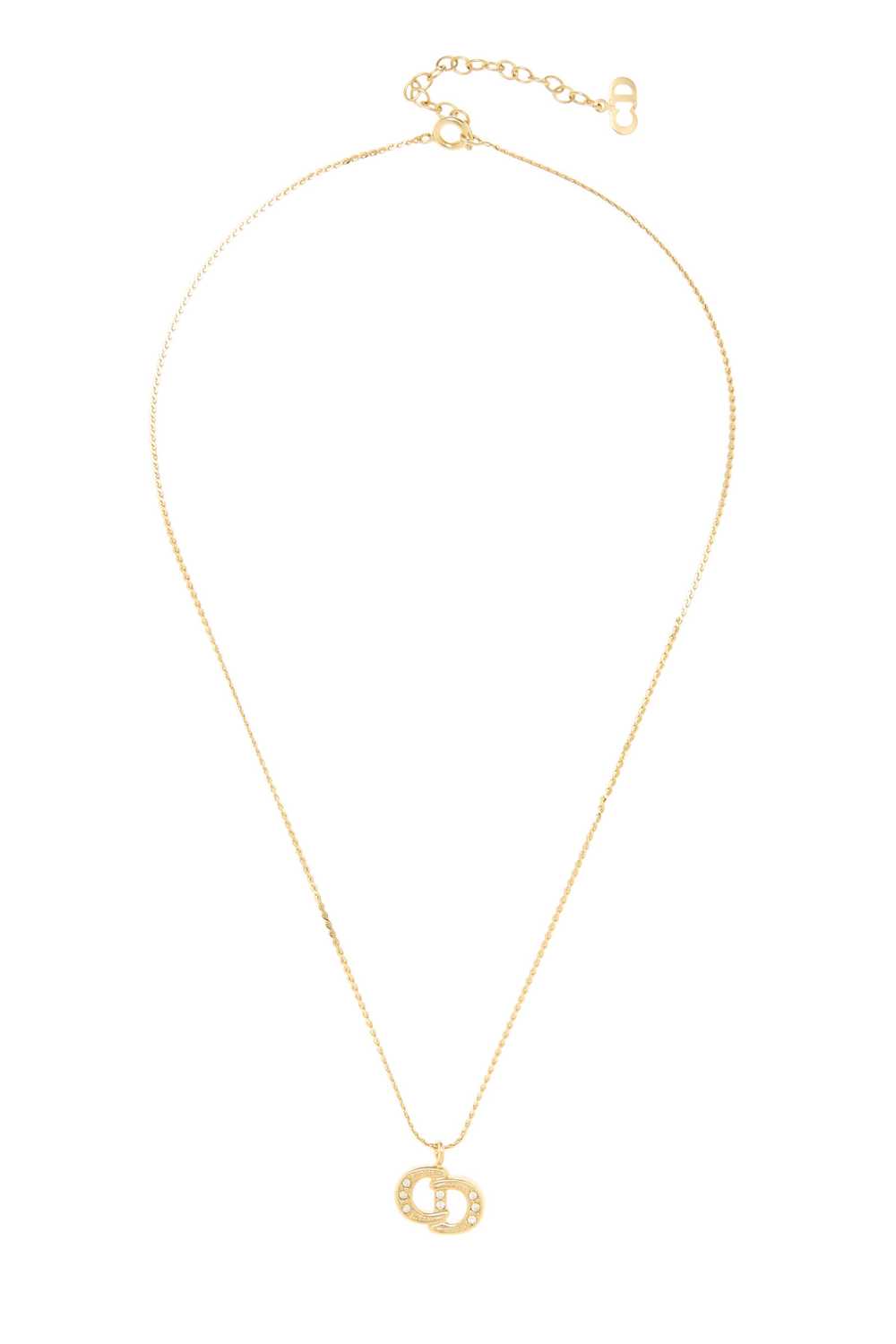 Gold Crystal 'CD' Necklace - image 1