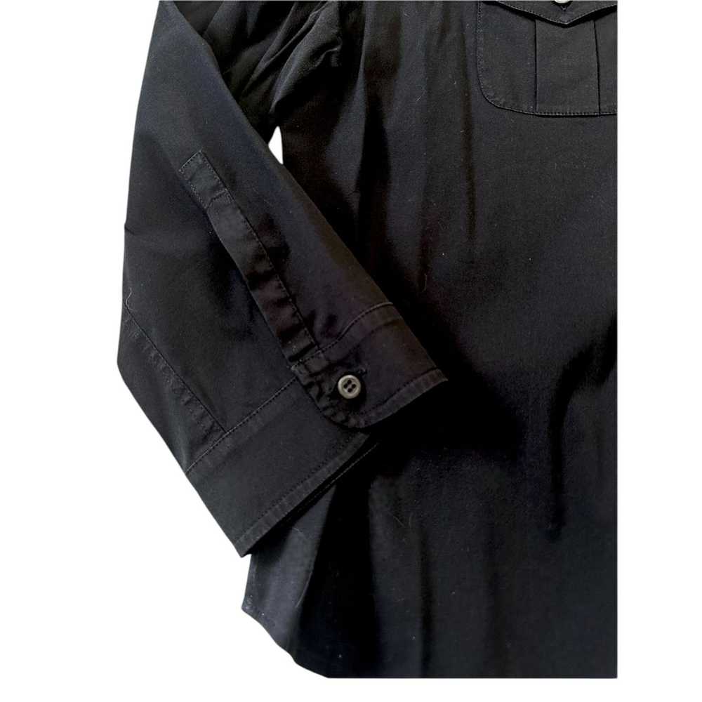 Prada Prada Black stretch cotton blend button dow… - image 11