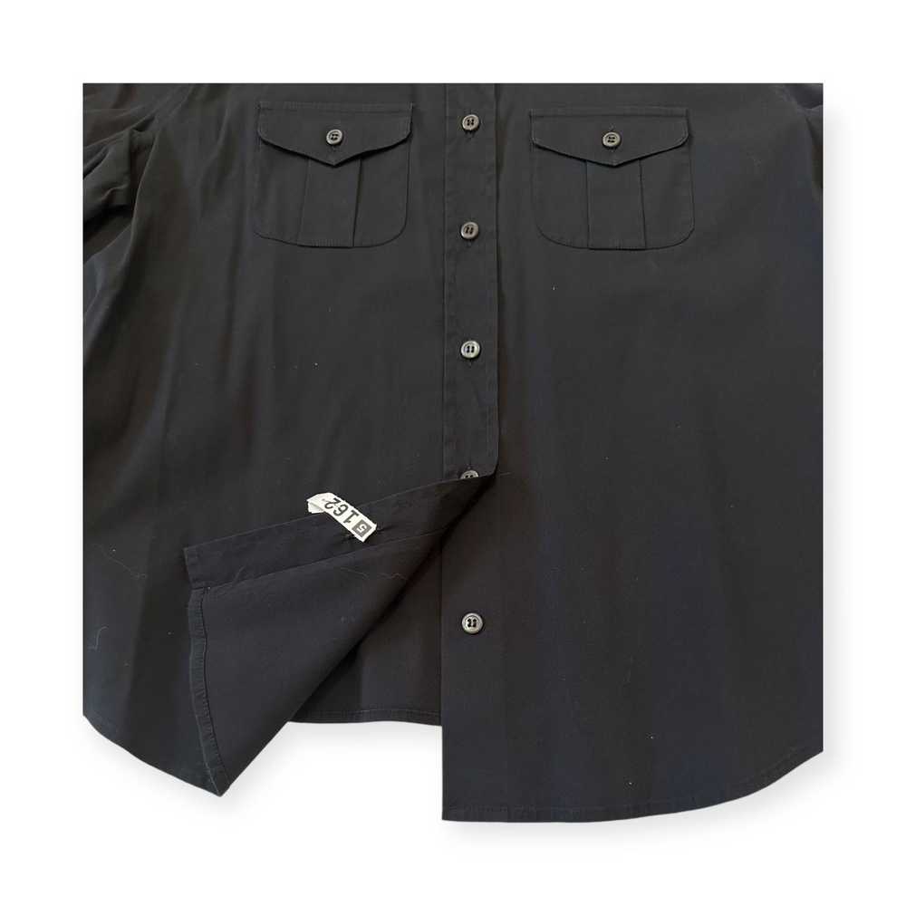 Prada Prada Black stretch cotton blend button dow… - image 12