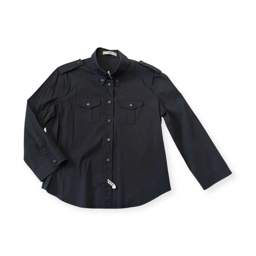 Prada Prada Black stretch cotton blend button dow… - image 6