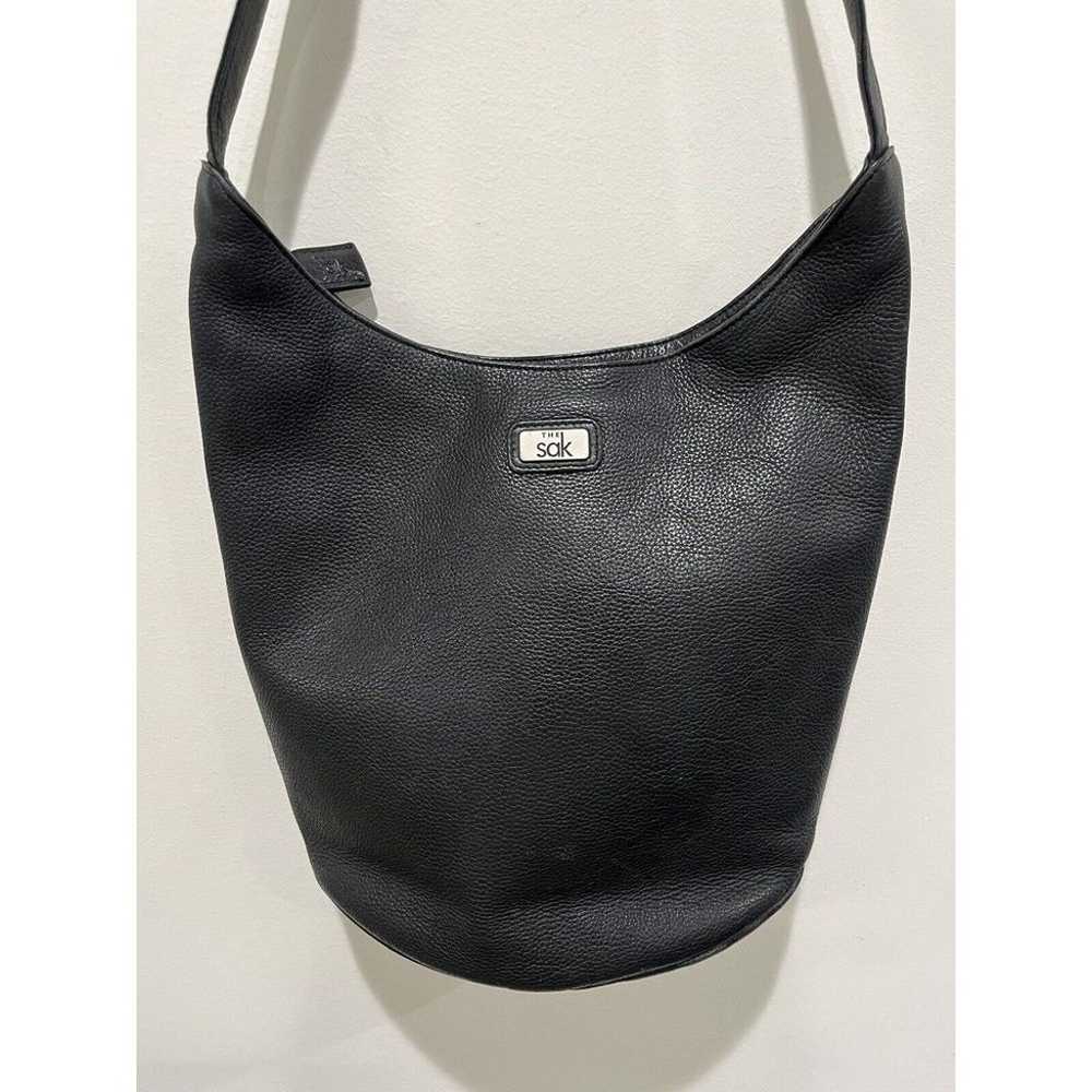 Vintage The SAK Original Hobo Black Pebbled Pure … - image 2