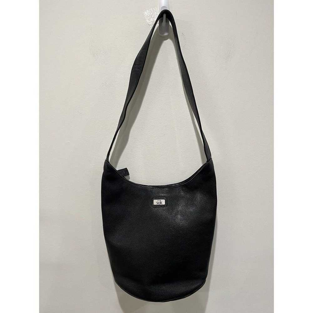 Vintage The SAK Original Hobo Black Pebbled Pure … - image 3