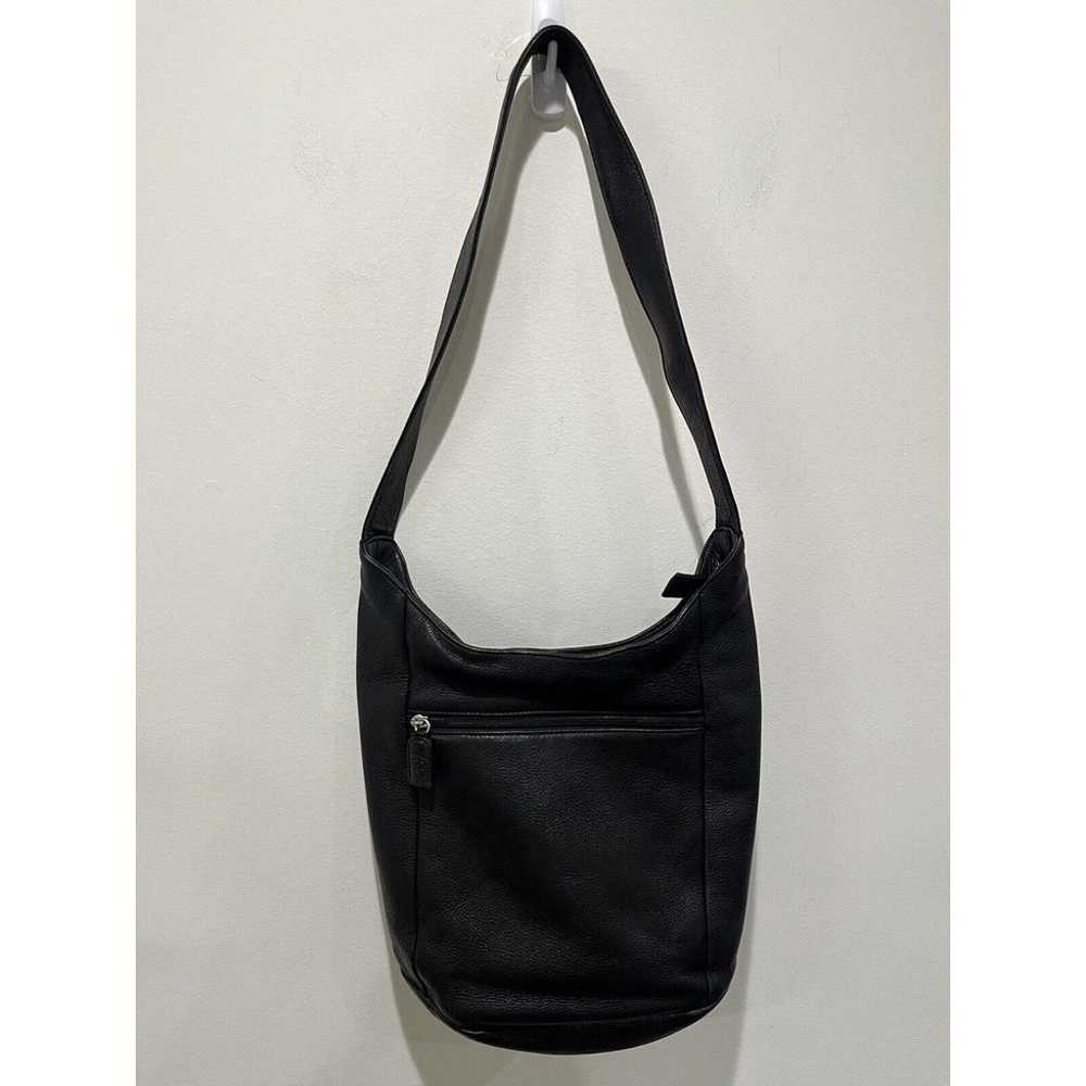 Vintage The SAK Original Hobo Black Pebbled Pure … - image 4