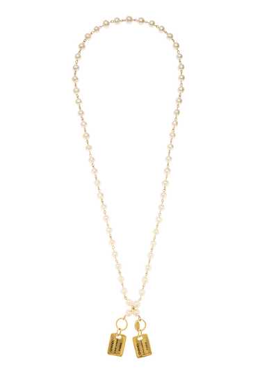 Faux Pearl Gold Long Necklace