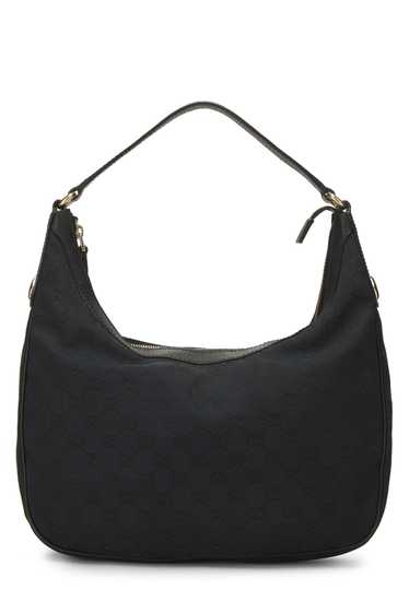 Black GG Canvas Charmy Hobo Small