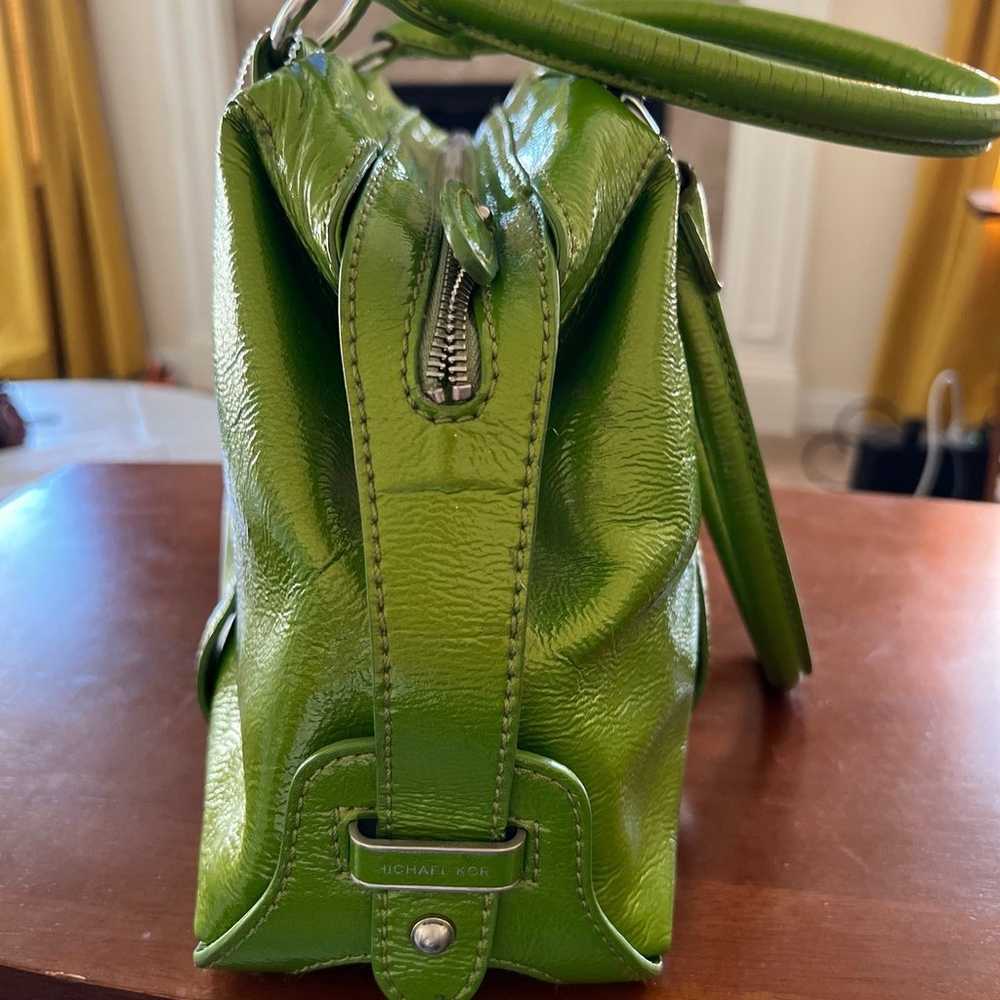 Michael Kors Handbag Shoulder Purse Vintage Green… - image 3