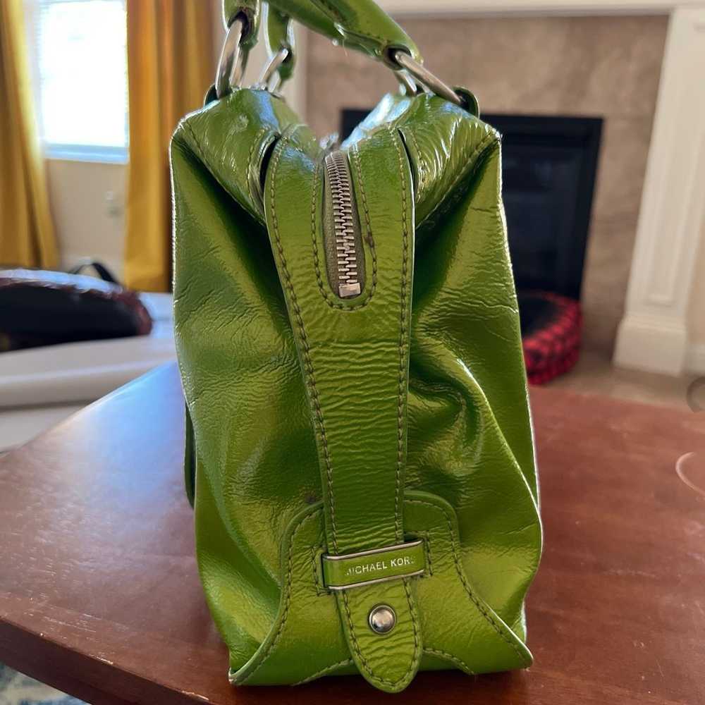 Michael Kors Handbag Shoulder Purse Vintage Green… - image 5