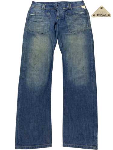 【oan】Ryx Line Denim Mud Denim lisenraIn Men Ripped Jeans Slim Fit Distressed Denim Pants
