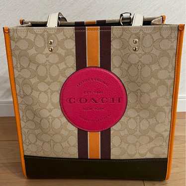 COACH Tote Bag Beige Stripe