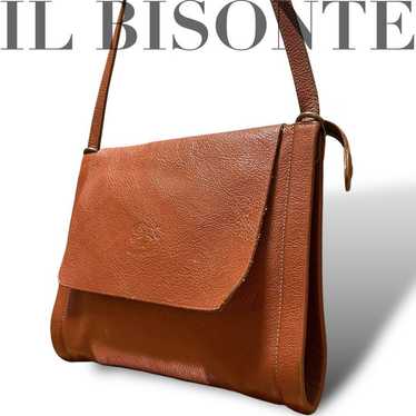 IL BISONTE shoulder bag pochette all leather brow… - image 1