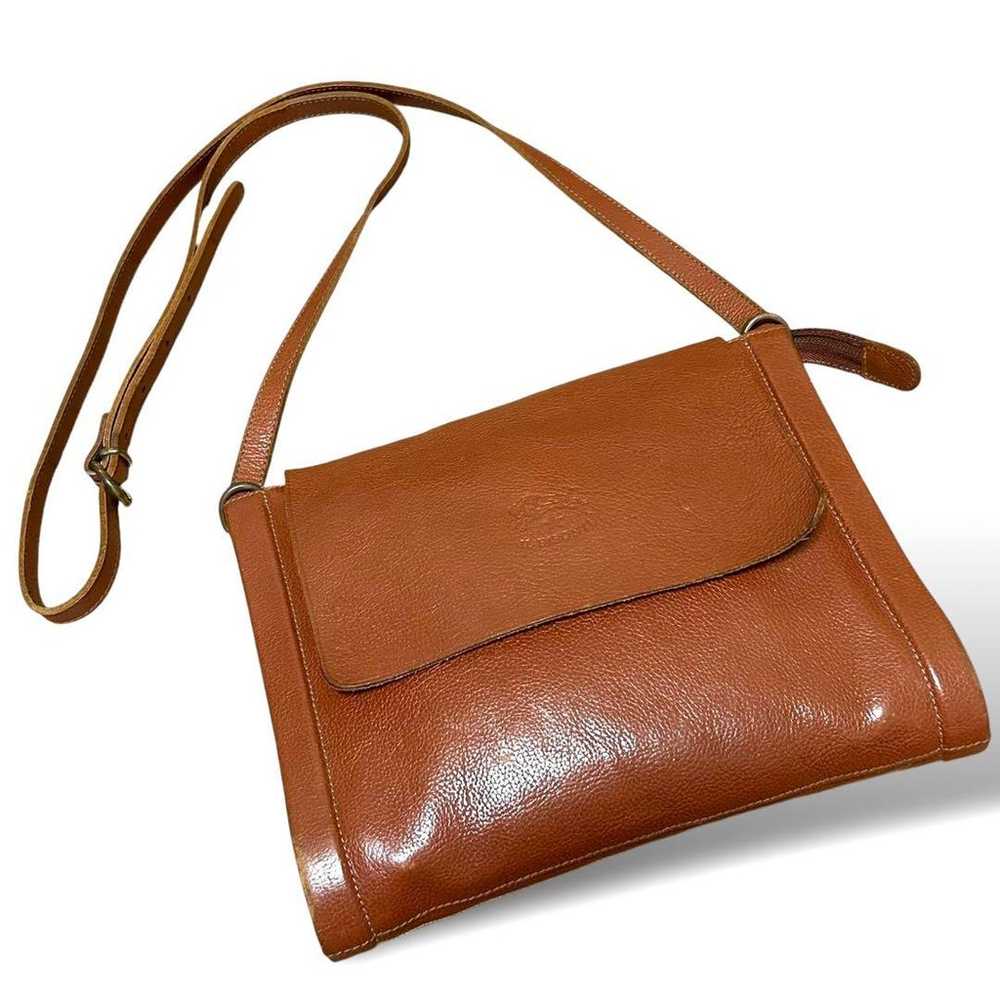 IL BISONTE shoulder bag pochette all leather brow… - image 2