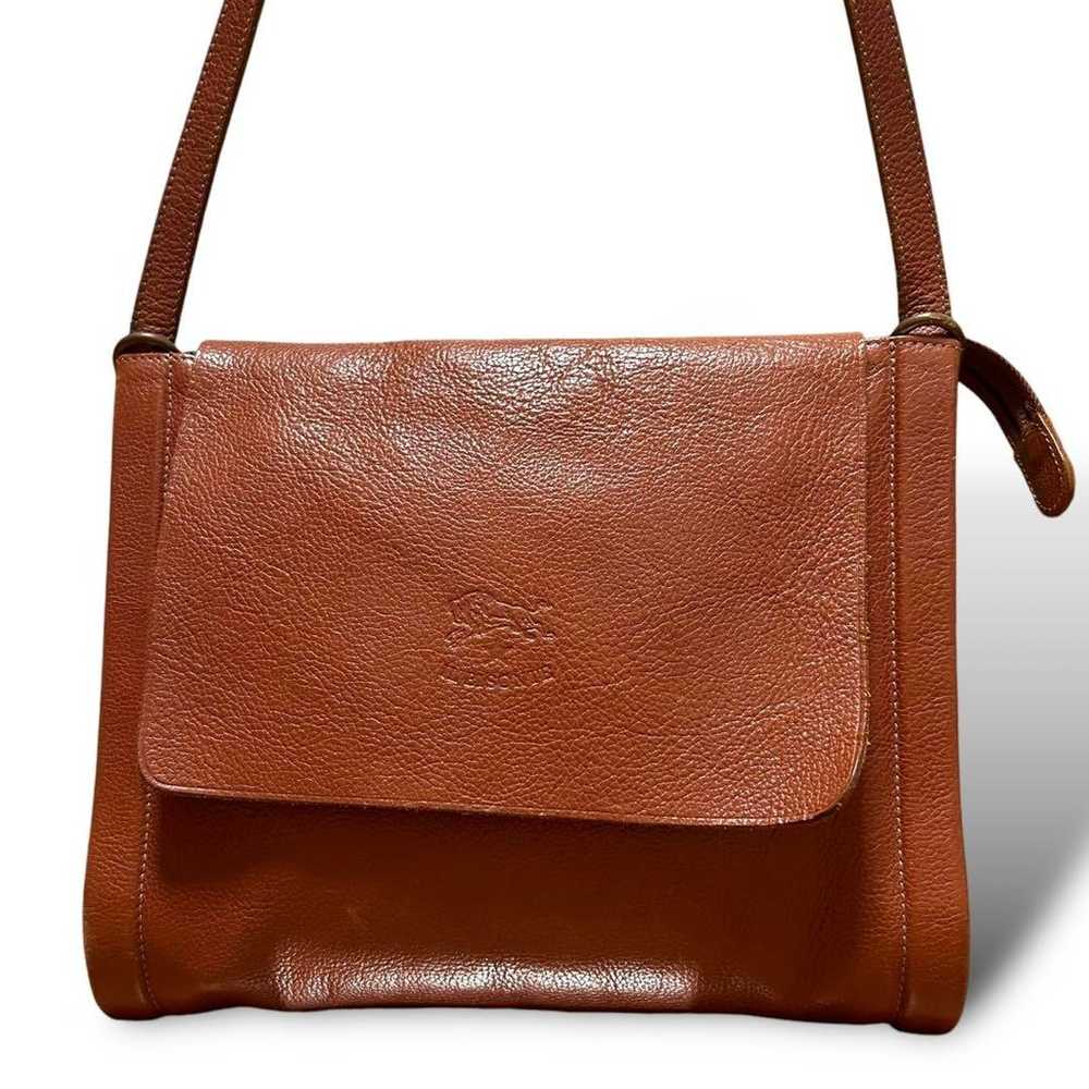 IL BISONTE shoulder bag pochette all leather brow… - image 3