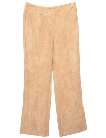 Light Brown Tapered Suede Trousers - W30 L30 - image 1