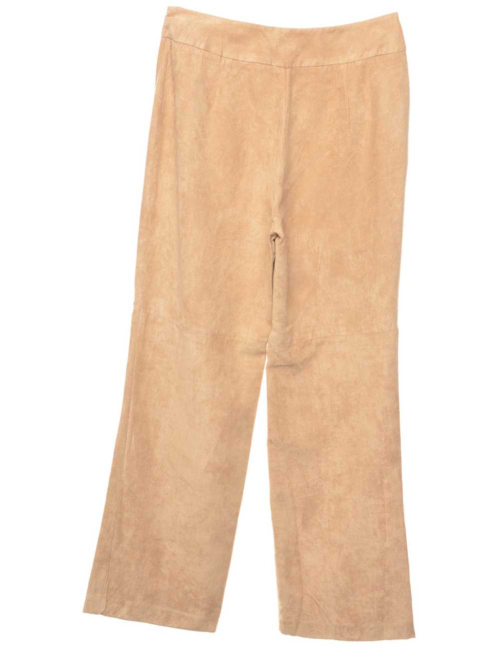 Light Brown Tapered Suede Trousers - W30 L30 - image 2