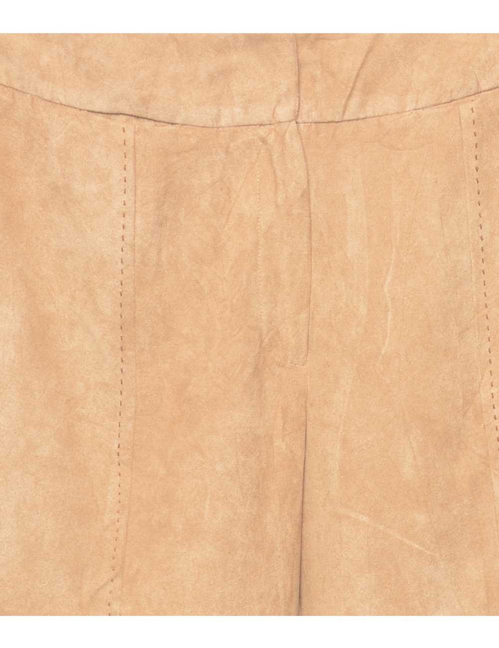 Light Brown Tapered Suede Trousers - W30 L30 - image 3