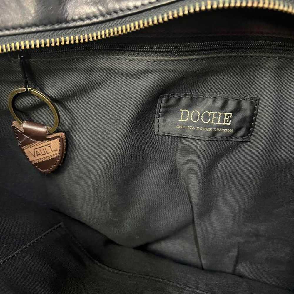 DOCHE Black Leather Shoulder Bag - image 3