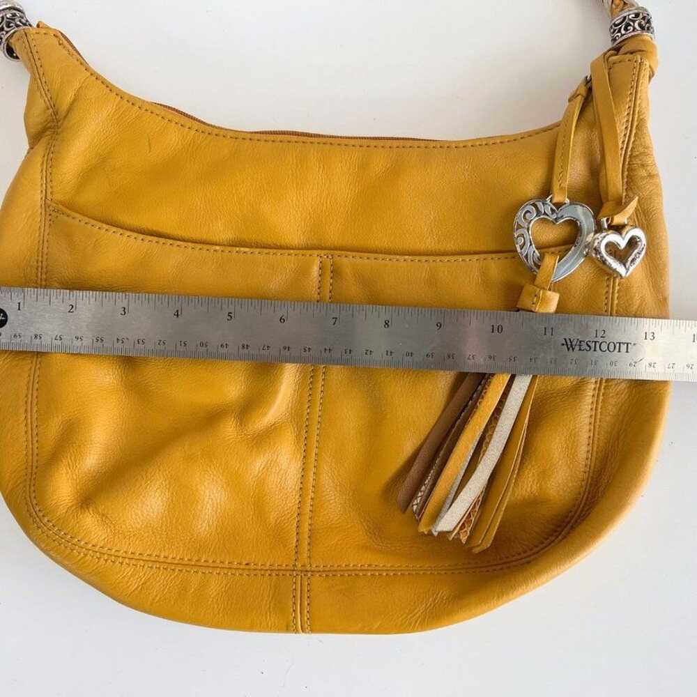 Brighton Barbados Mustard Yellow Leather Hobo Bag - image 11