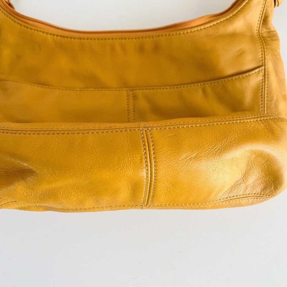 Brighton Barbados Mustard Yellow Leather Hobo Bag - image 3