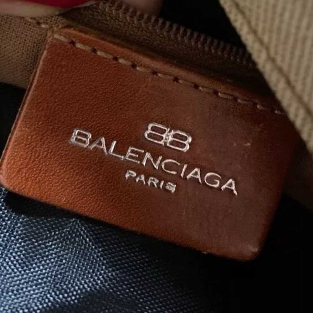 Balenciaga vintage shoulder bag/ tote beige canvas - image 3