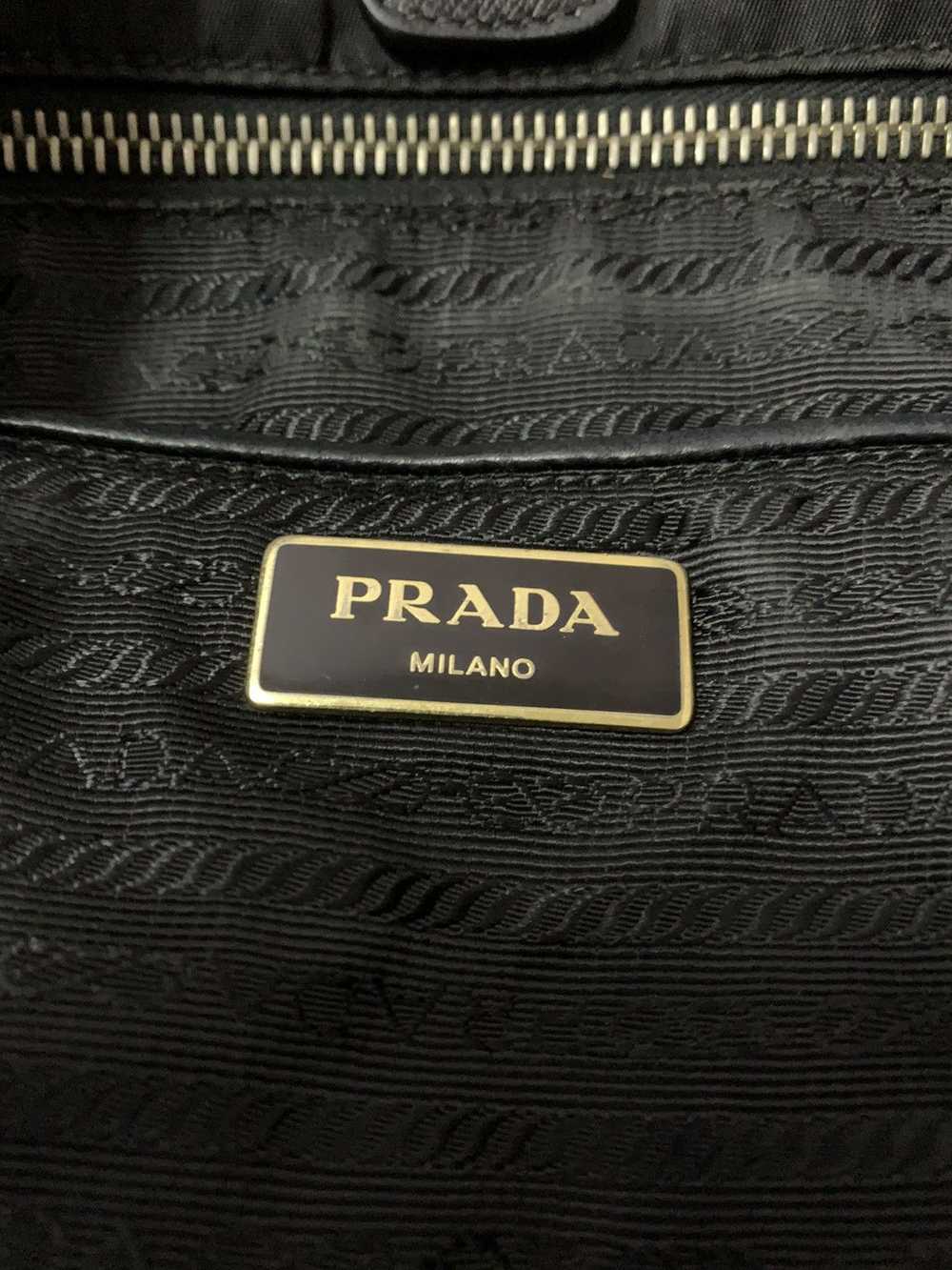 Bag × Prada Prada Milano Nylon Leather Tote Bag - image 8