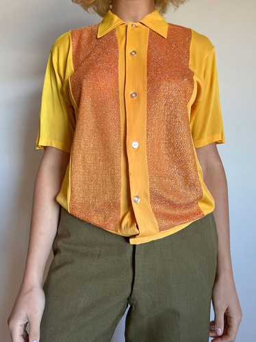 Vintage 1960's - 70's Sparkle Button Down