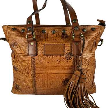 Patricia Nash Gava Embossed Leather Tote with Tass