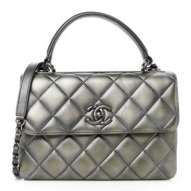 CHANEL Metallic Faded Calfskin Quilted Small Tren… - image 1