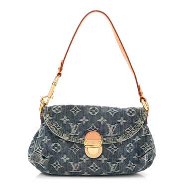 LOUIS VUITTON Monogram Denim Mini Pleaty Blue - image 1