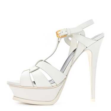 SAINT LAURENT Calfskin Tribute 105 Platform Sandal