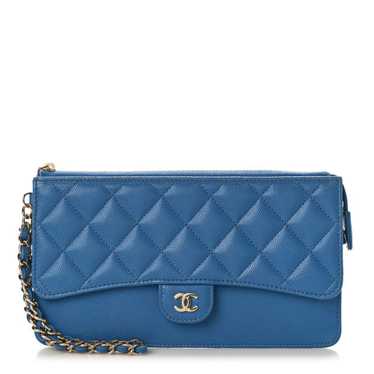 CHANEL Caviar Quilted Classic Pouch With Handle B… - image 1