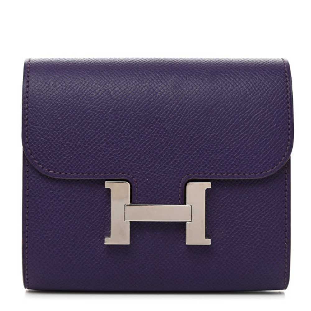 HERMES Epsom Constance Short Wallet Iris - image 1