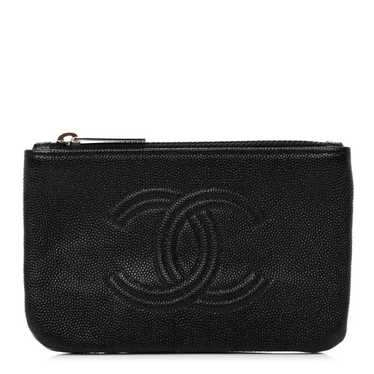 CHANEL Caviar Timeless CC Small Pouch Black