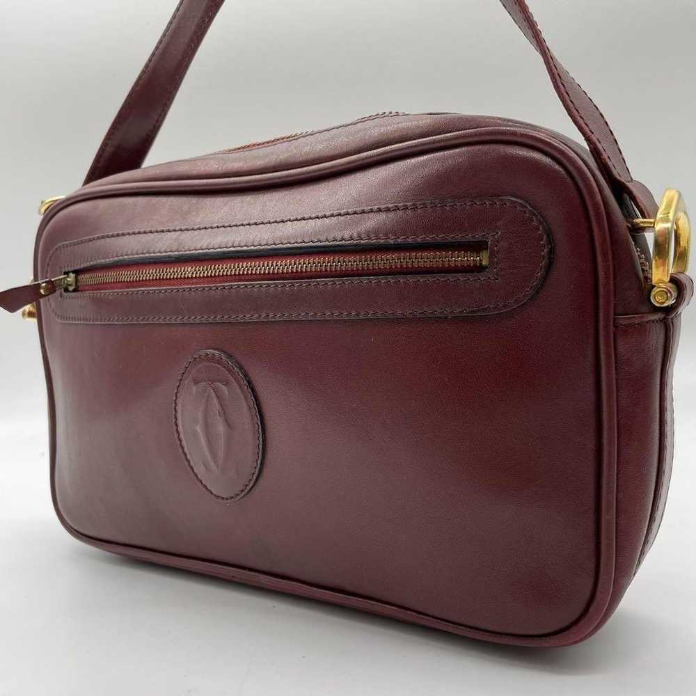 Cartier leather shoulder bag Must line pochette B… - image 1