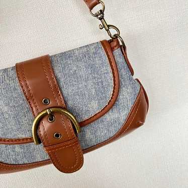 Denim shoulder bag.