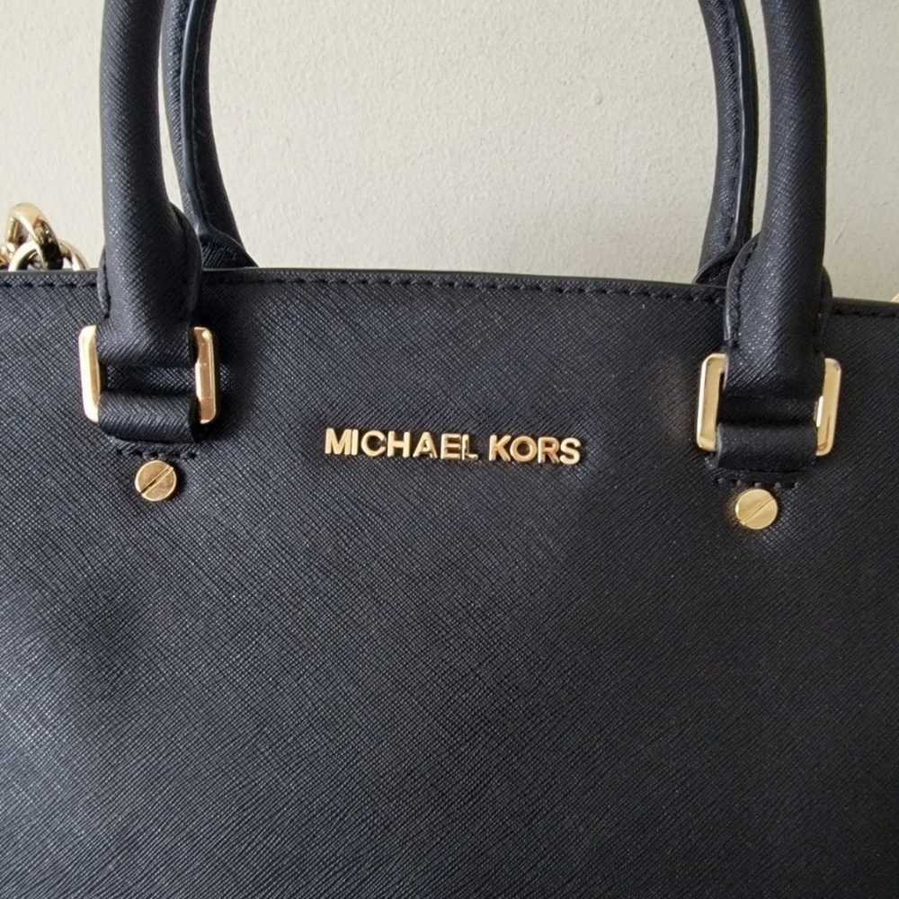 NWOT Michael Kors black selma satchel shoulder cr… - image 8