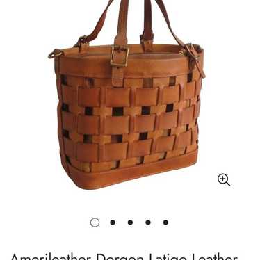 Amerileather Dorgon Latigo Leather Basket Handbag