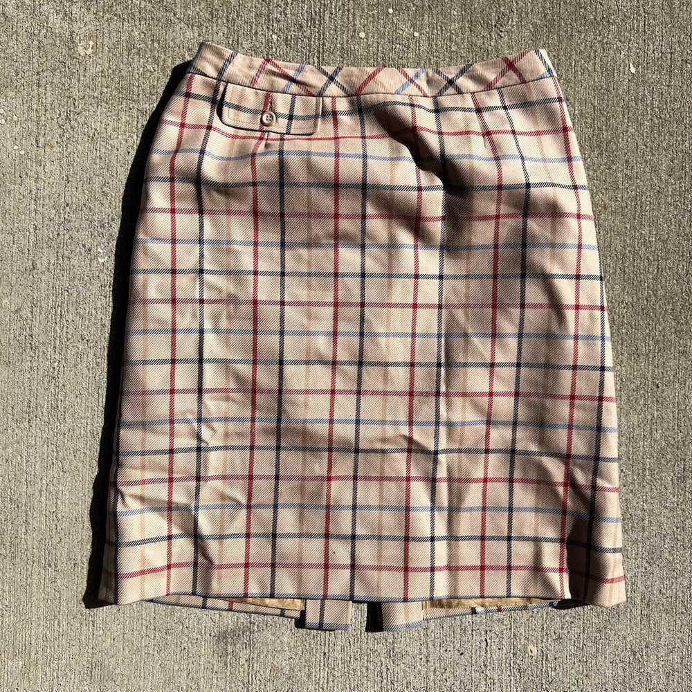 Pendleton Vintage Pendleton Wool Skirt Brown Plai… - image 1