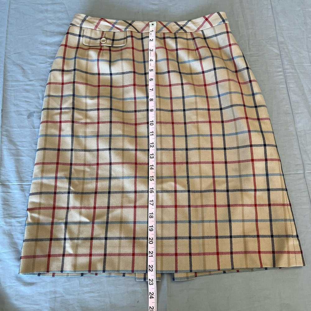 Pendleton Vintage Pendleton Wool Skirt Brown Plai… - image 8