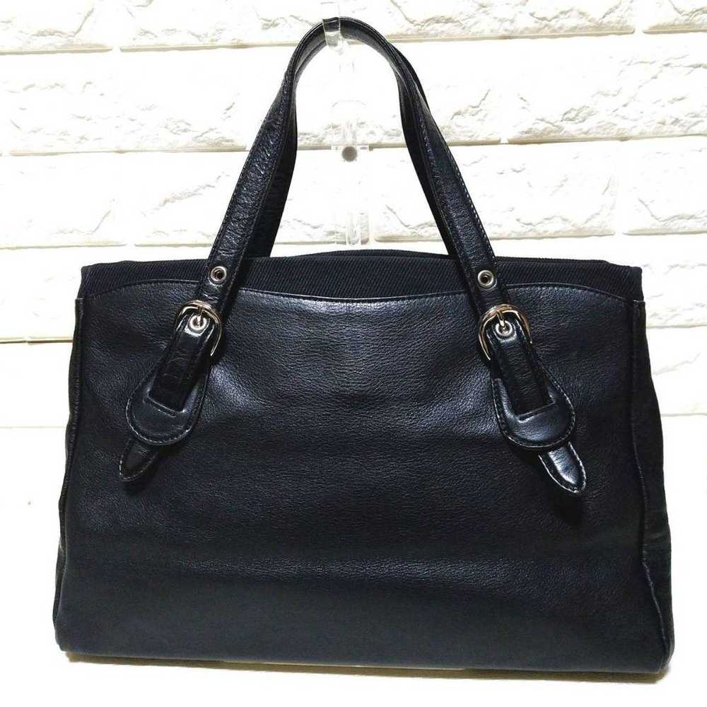 【Unused item】 Agnes B tote bag leather canvas han… - image 2