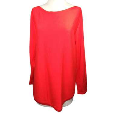 Chicos Chicos Red Kint Sweater Size Large